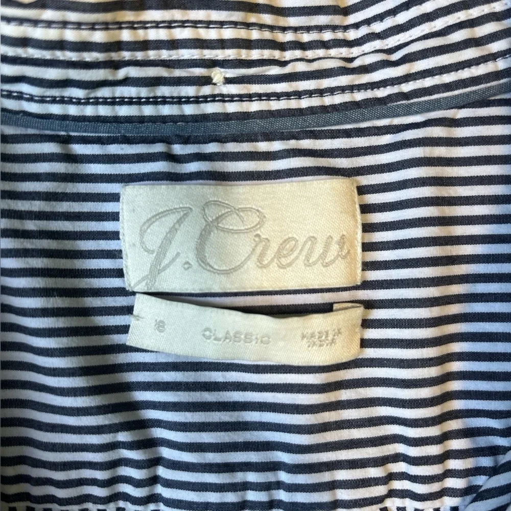 J. Crew blue/white striped dress shirt - Picture 10 of 15